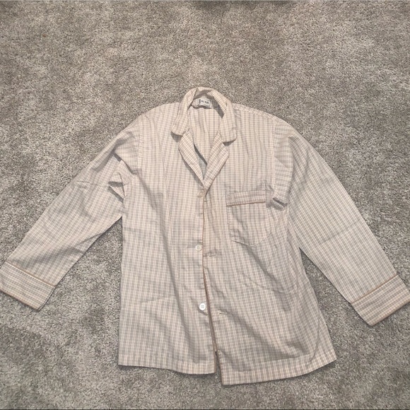 Bill Blass Cream & Brown Button Down Shirt size M - Picture 4 of 9